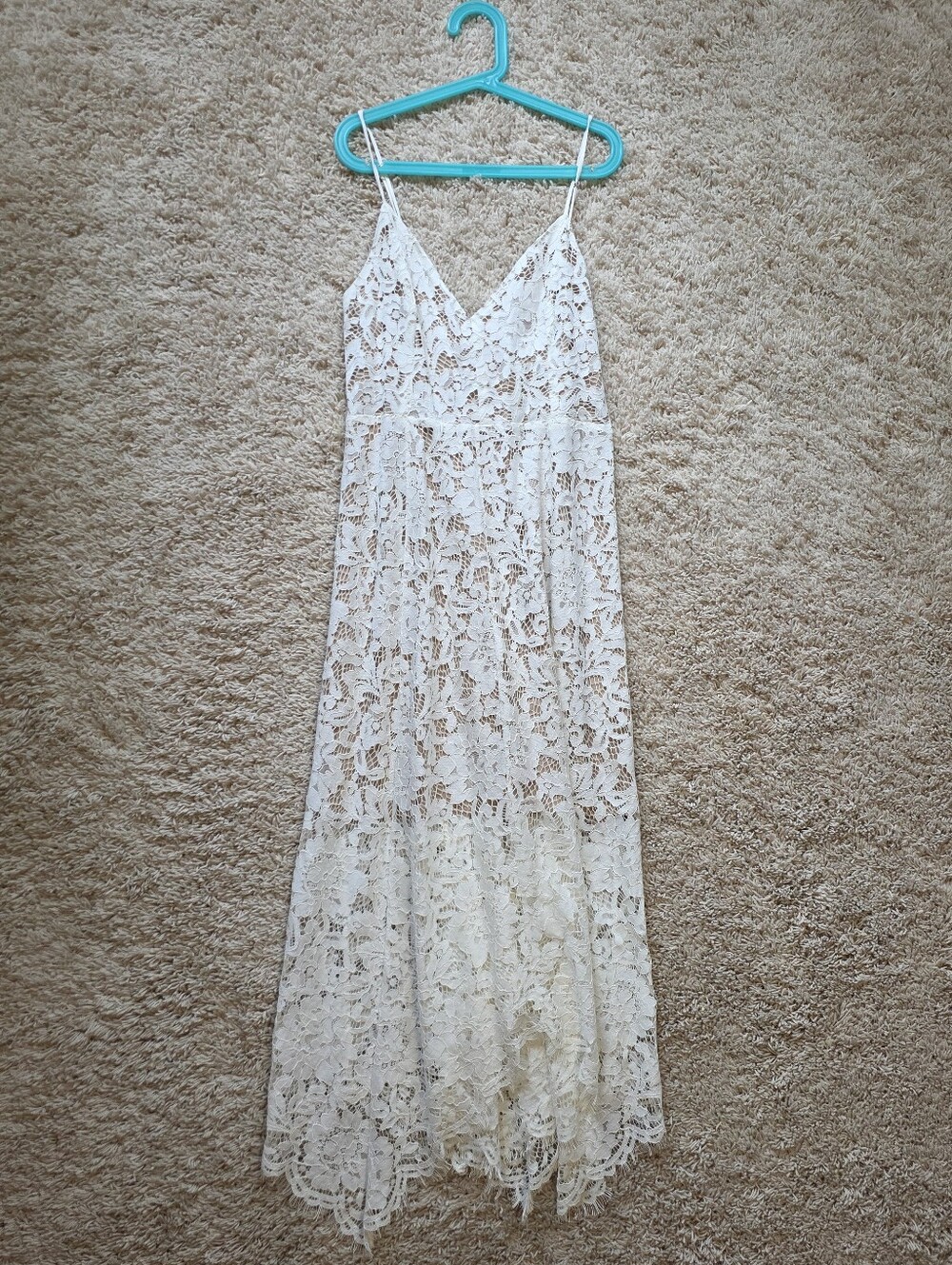 Lulu's Ivory Lace Midi Slip Dress - Picture 2 of 3